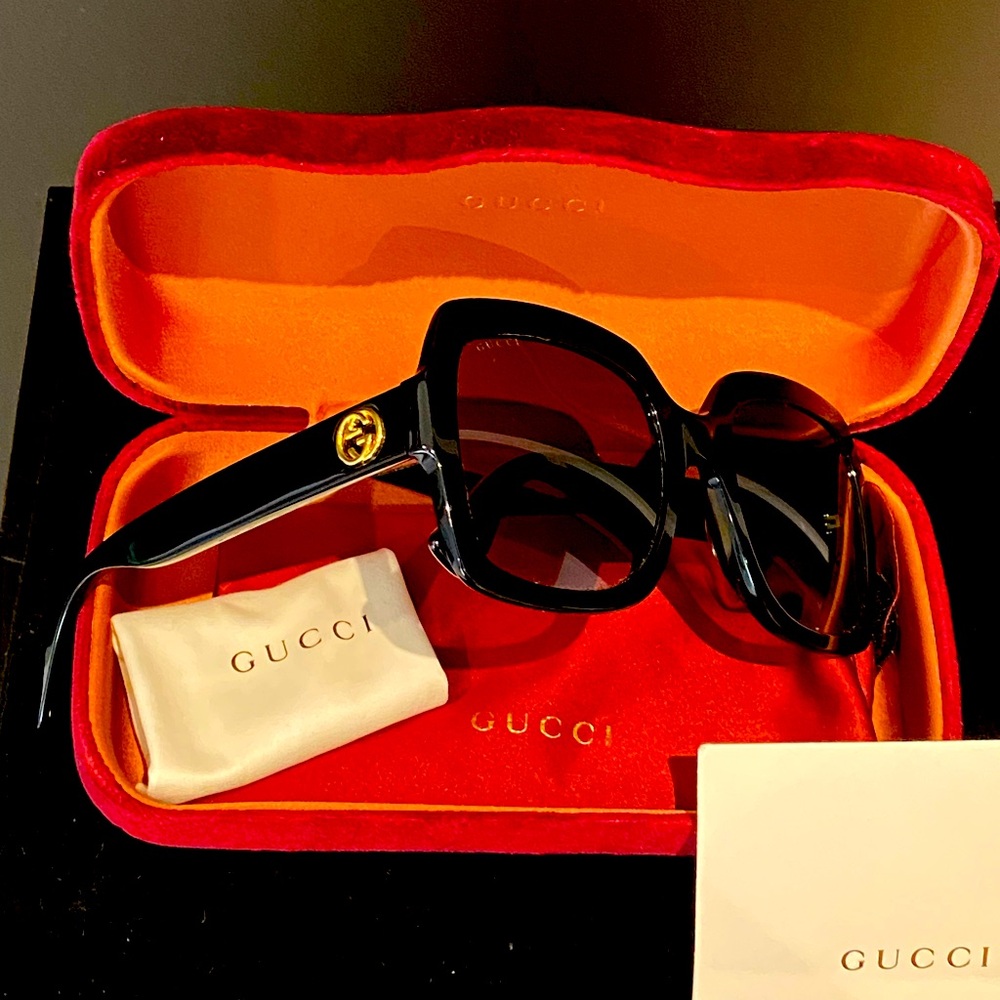 Gucci iconic oversized square sunglasses black